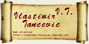 Vlastimir Tančević vizit kartica